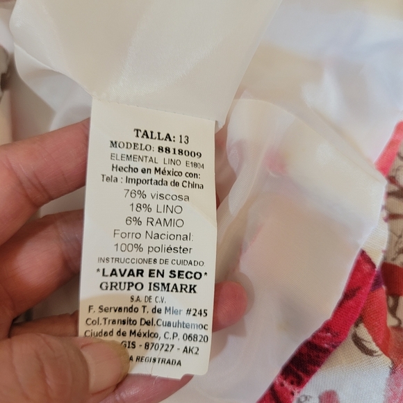 ALEXIS Pastel Floral Linen Blend Open Jacket Sz 13/Misses 12 Office Career Chic - Picture 10 of 11